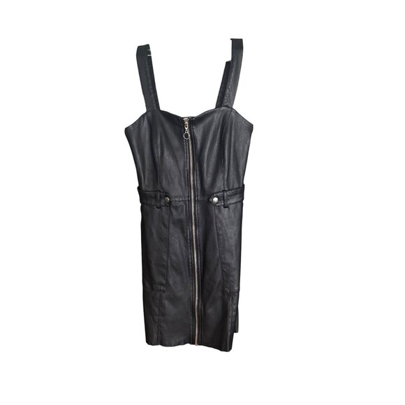 O’stin Studio Black Faux Leather Mini Dress Size XS - Picture 1 of 4